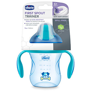 Chicco Semi-Soft Spout Trainer Sippy Cup 7oz, 6m+