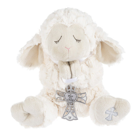 Ganz Serenity Lamb with Crib Cross Christening or Baptism Gift