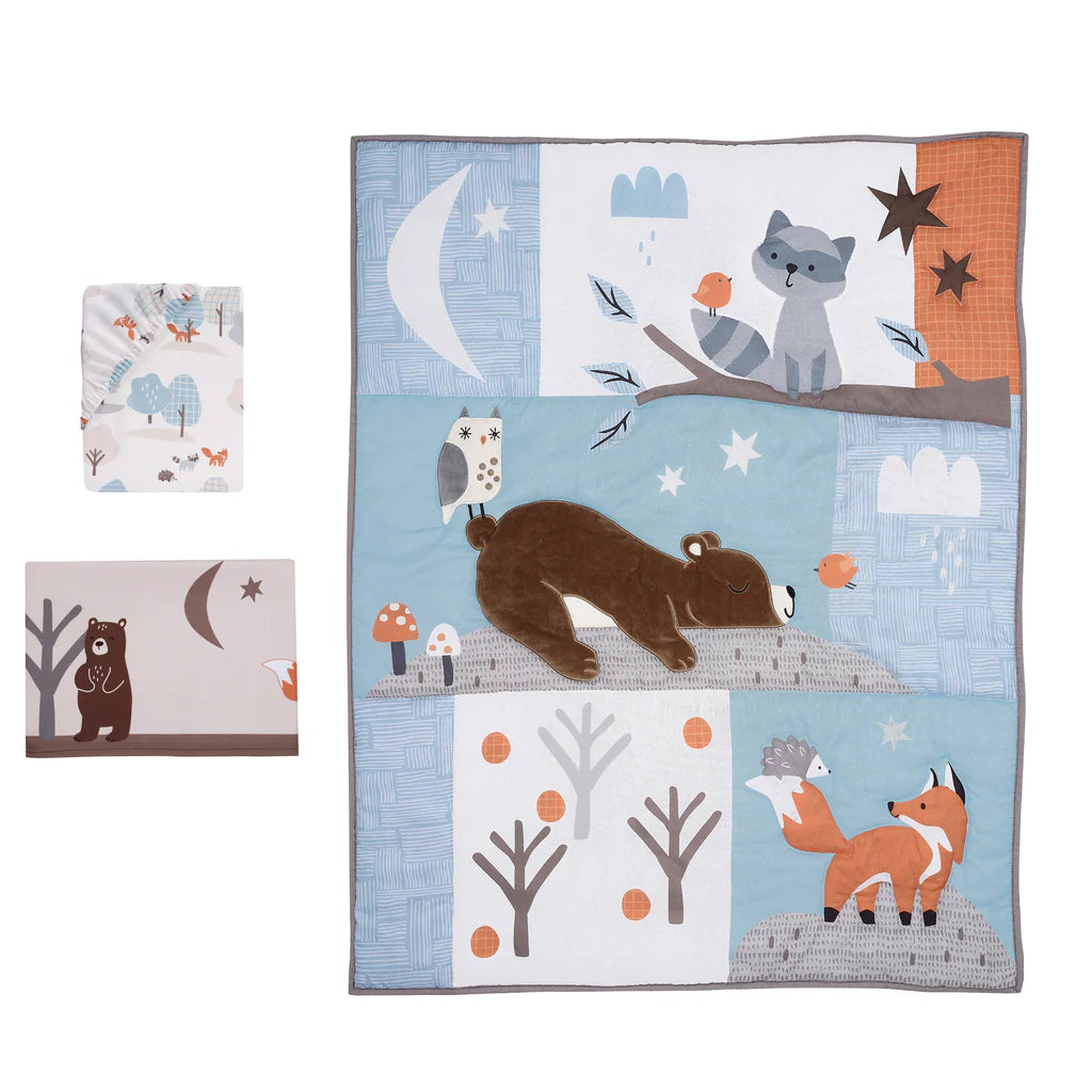 Bedtime Original Sleepytime Bear Woodland 3-Pc Crib Bedding Set