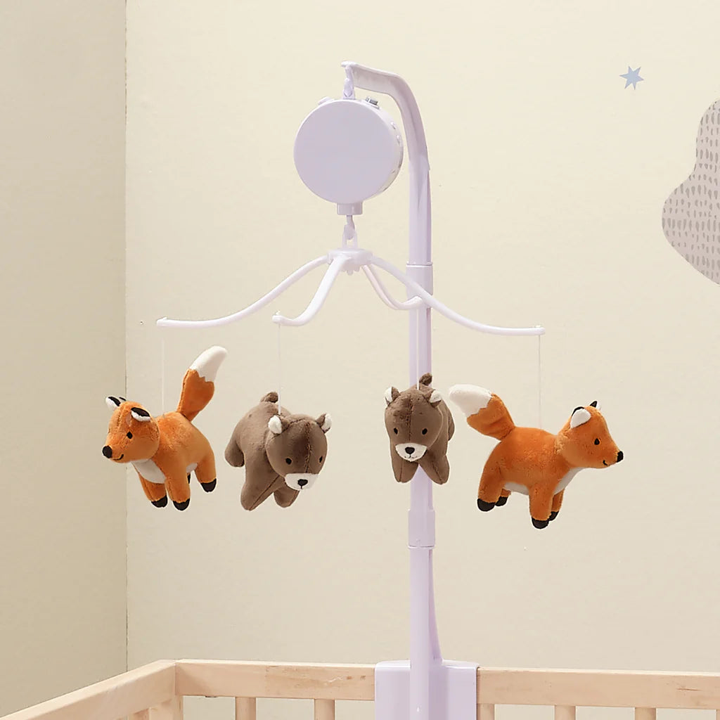 Bedtime Original Sleepytime Bear & Fox Musical Baby Crib Mobile