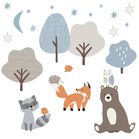 Bedtime Original Sleepytime Bear Woodland Animals Wall Decals/Stickers