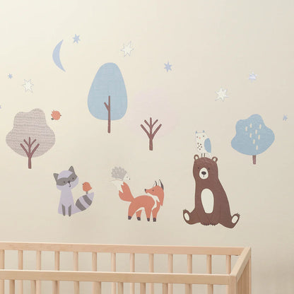 Bedtime Original Sleepytime Bear Woodland Animals Wall Decals/Stickers