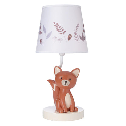 Lambs & Ivy Treetop Fox Custom Hand-Painted Lamp with Shade & Bulb