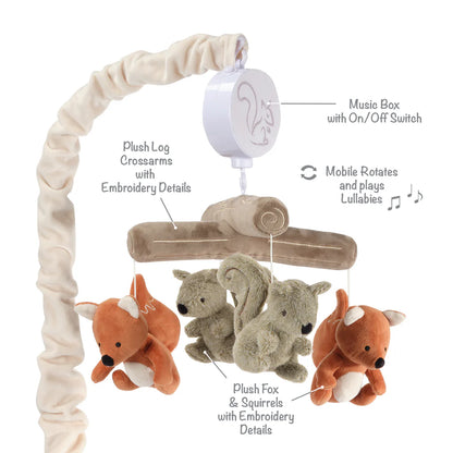 Lambs & Ivy Treetop Fox & Squirrel Woodland Musical Mobile