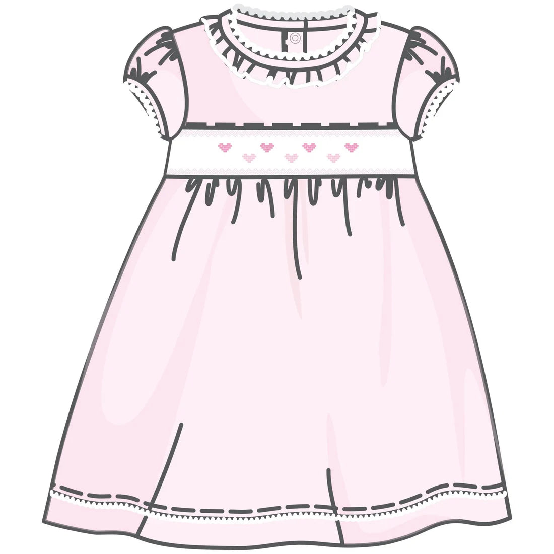 Magnolia Valentine's Classics Smocked Short Sleeve Dress