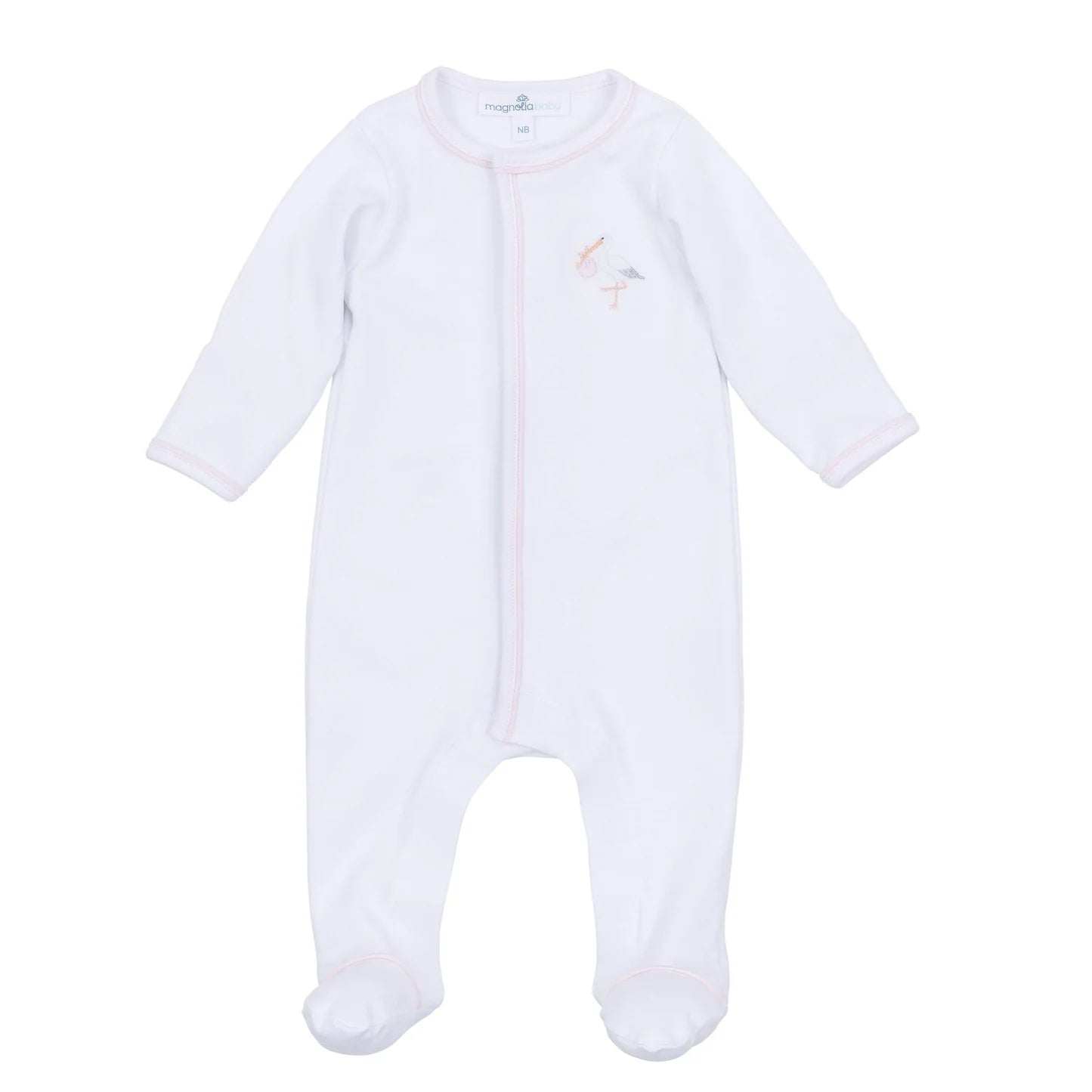 Magnolia Vintage Stork Footie Pink