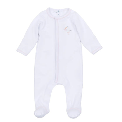 Magnolia Vintage Stork Footie Pink
