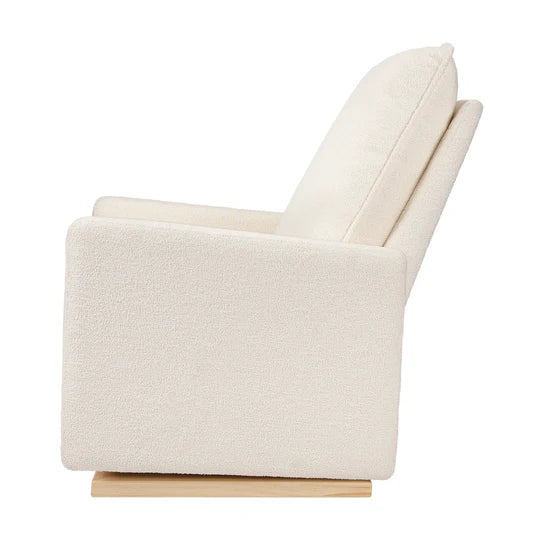 Babyletto Cali Pillowback Chair and a Half Glider in Chantilly Fleece w/ Light Wood Base