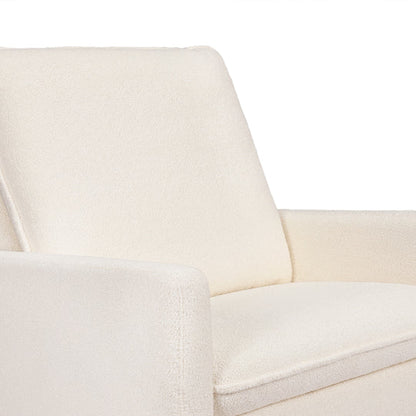 Babyletto Cali Pillowback Chair and a Half Glider in Chantilly Fleece w/ Light Wood Base