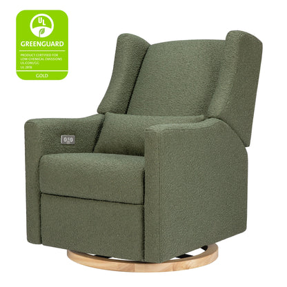 Sillón reclinable electrónico y deslizador giratorio Babyletto Kiwi en Boucle con puerto USB